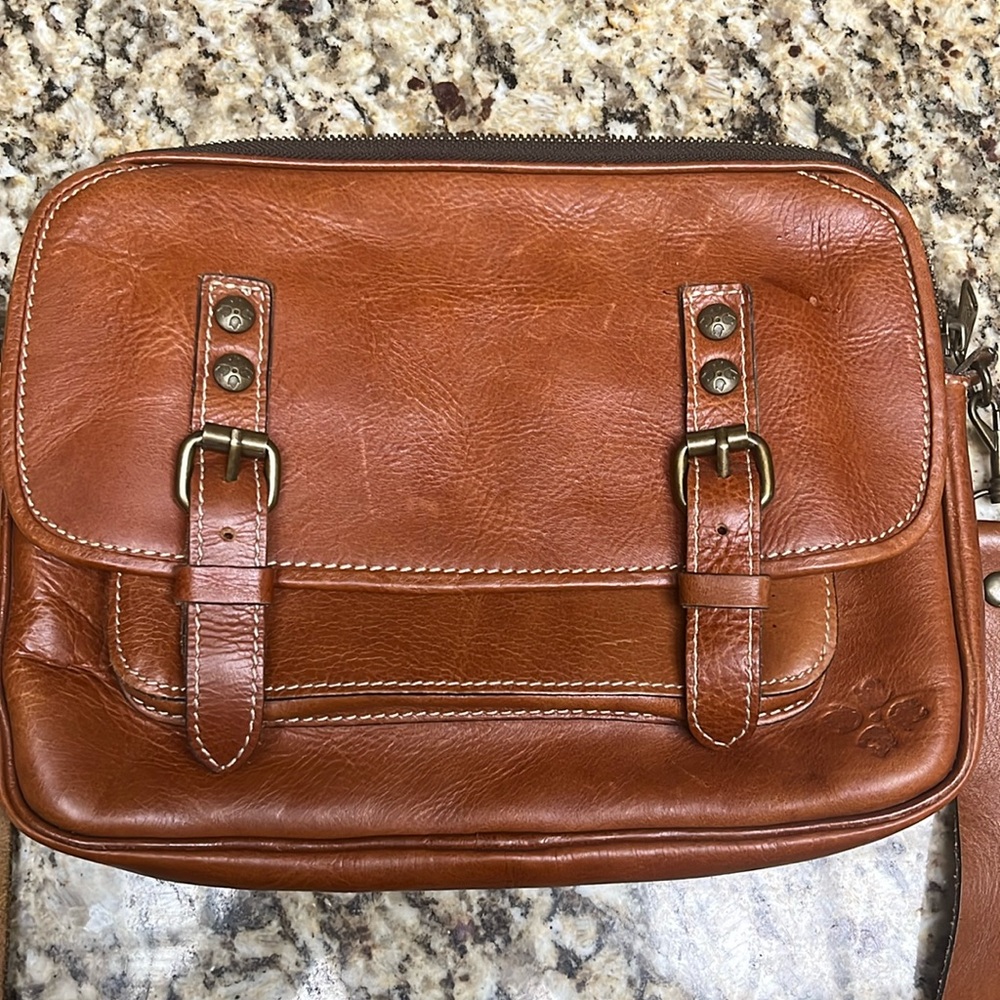 Patricia Nash Brown Leather Messenger Bag